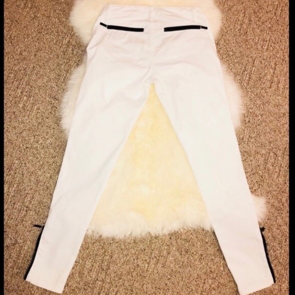 MICHAEL Kors White Skinny Jean Black Zipper Size 2 - Picture 4 of 8